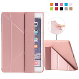 For iPad 9.7 2017 Case PU Leather Silicone Soft Back A1822 A1823 - Cacey